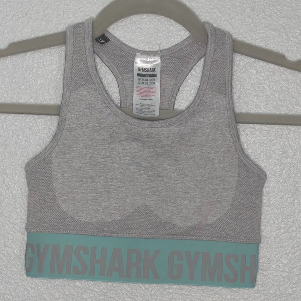 Gymshark Flex Sports Bram - XS Wire Gray Blue